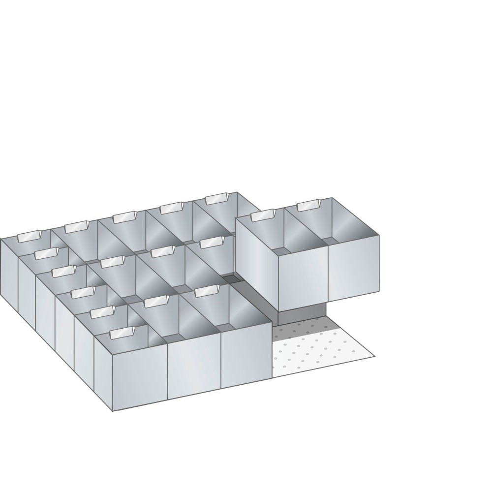 Product afbeelding: Inzetbakkenset LISTA, (bxd) 500x600 mm, 18-delig, voor fronthoogte 75 mm