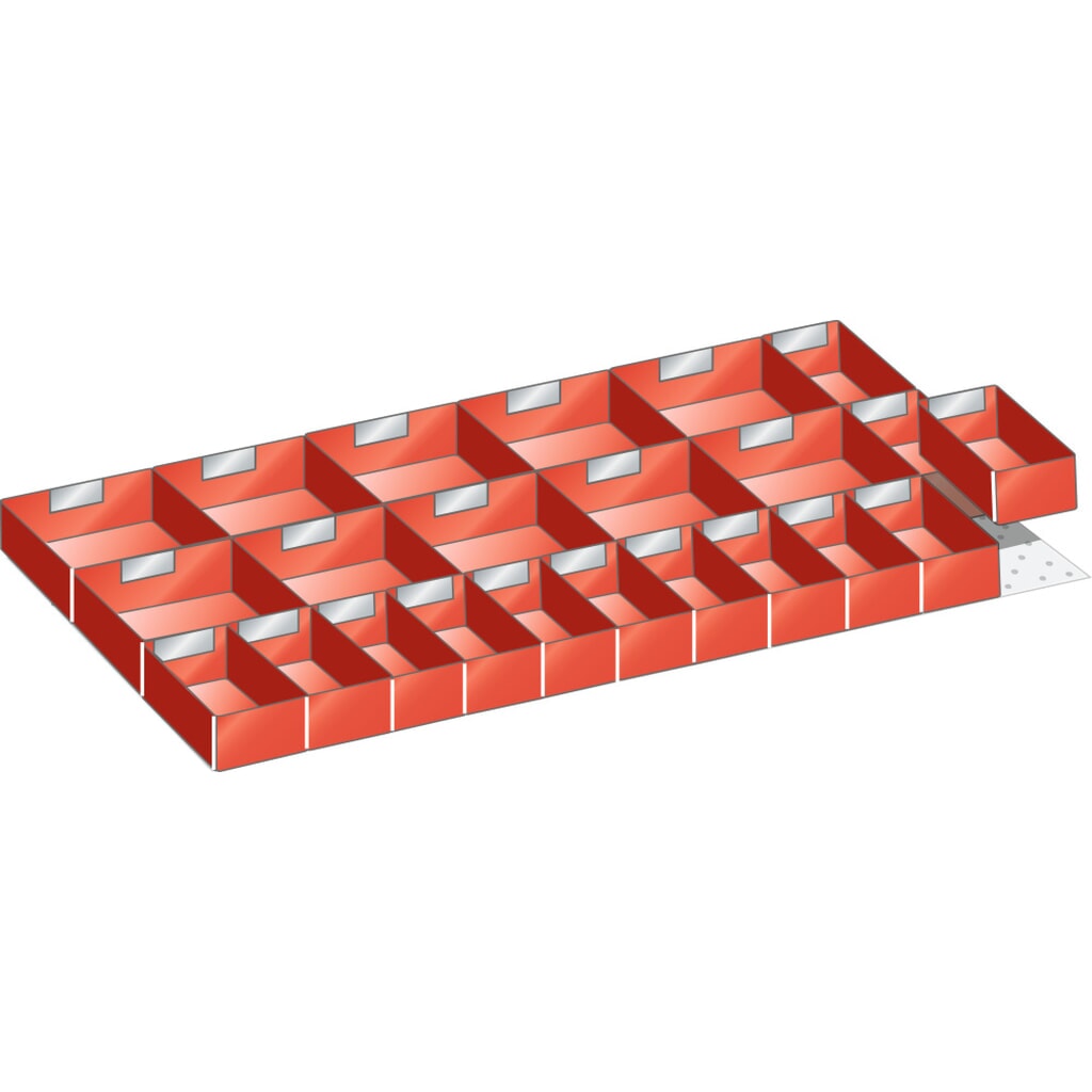 Inzetbakkenset LISTA, (bxdxfh) 867x459x95 mm, 24-delig Product afbeelding: Inzetbakkenset LISTA, (bxdxfh) 867x459x95 mm, 24-delig