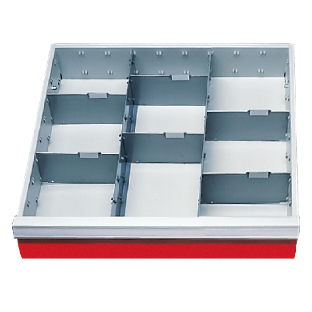 Inzetscheidingswand voor gereedschapswagen, voor fronthoogte 100 mm Product afbeelding: Inzetscheidingswand voor gereedschapswagen, voor fronthoogte 100 mm