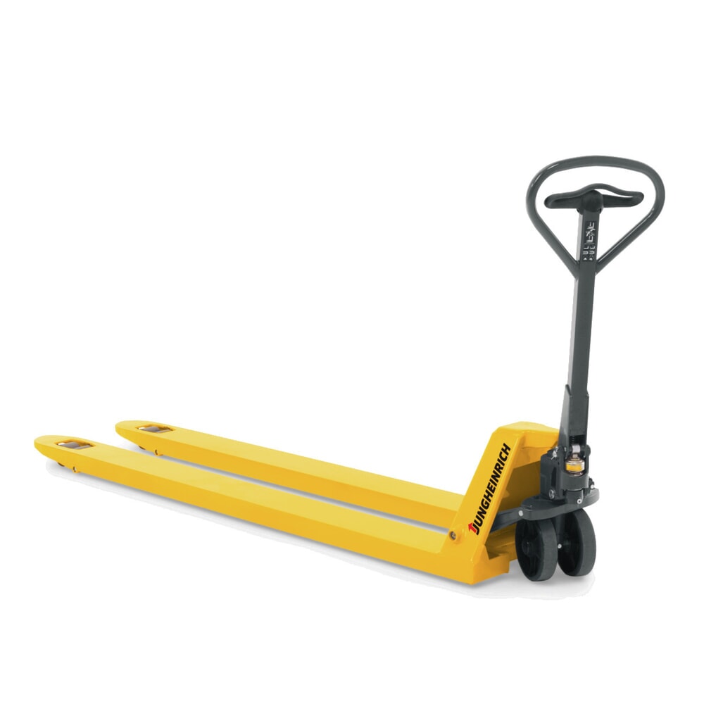 Product afbeelding: Handtranspallet Jungheinrich AM 30 met snelhef, draagvermogen 3.000 kg, vorklengte 1.220 mm, polyurethaan, tandemwielen