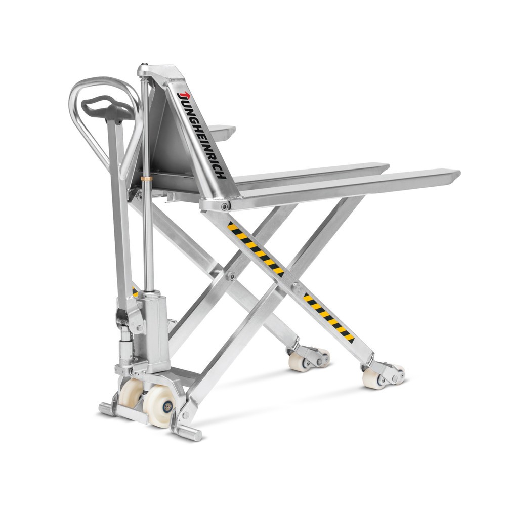 Product afbeelding: Roestvrijstalen schaarhefwagen Jungheinrich AMX I15p - professionele uitvoering, draagvermogen 1.500 kg, nylon