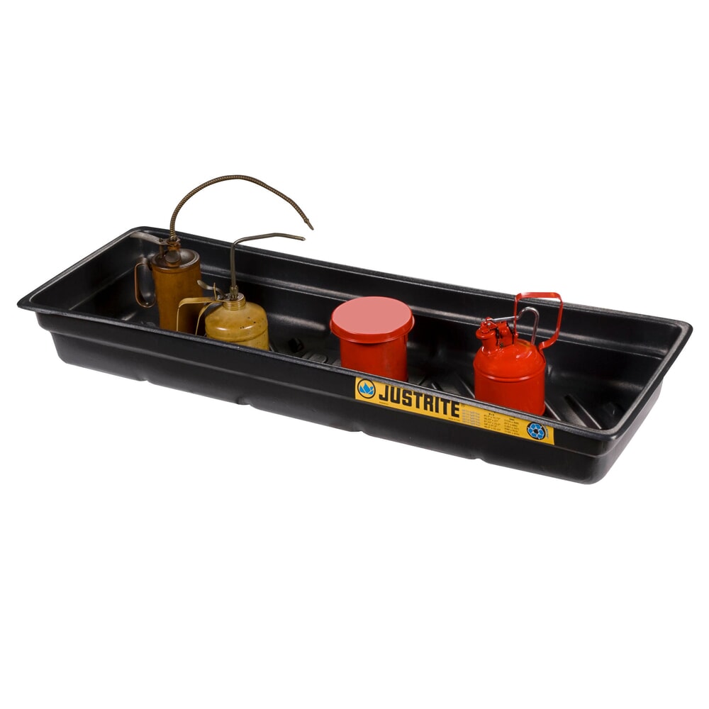 Productafbeelding nr. 2: Justrite® mini-lekbak van PE, antislip geribbelde bodem, binnenafmetingen 117 x 41 cm, inhoud 45 l