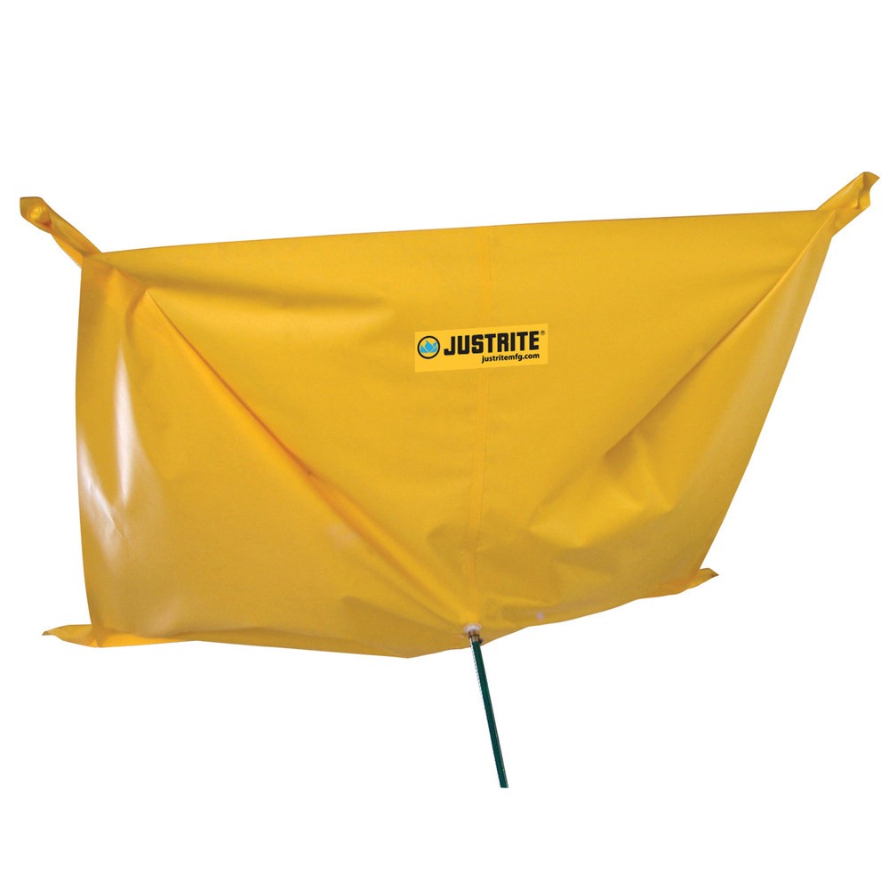 Product afbeelding: Justrite® lekkage-opvangzeil van polyester, 1,5 x 1,5 m, met oogjes
