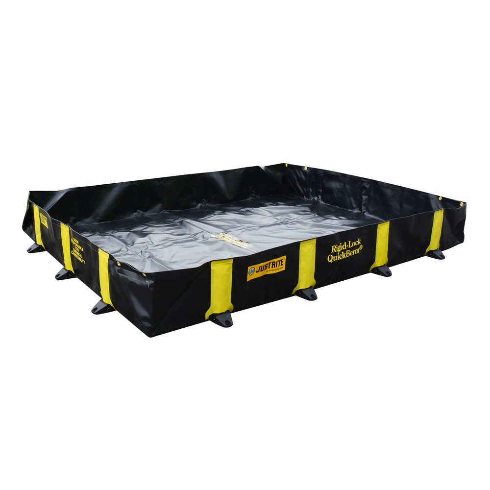 Product afbeelding: Justrite® vouw-lekbak van polyvinylchloride QuickBerm®, inhoud 1.344 l