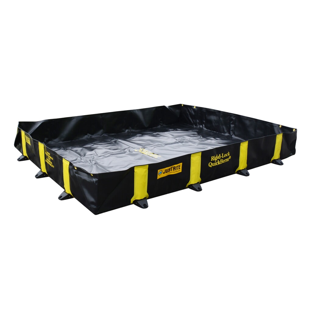 Product afbeelding: Justrite® vouw-lekbak van polyvinylchloride QuickBerm®, inhoud 1.344 l