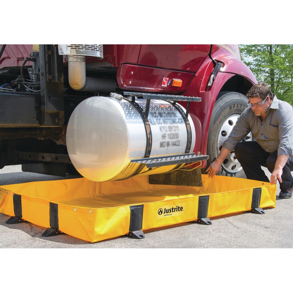 Justrite® vouw-lekbak van polyester QuickBerm® Lite, inhoud 451 l Productafbeelding nr. 2: Justrite® vouw-lekbak van polyester QuickBerm® Lite, inhoud 451 l