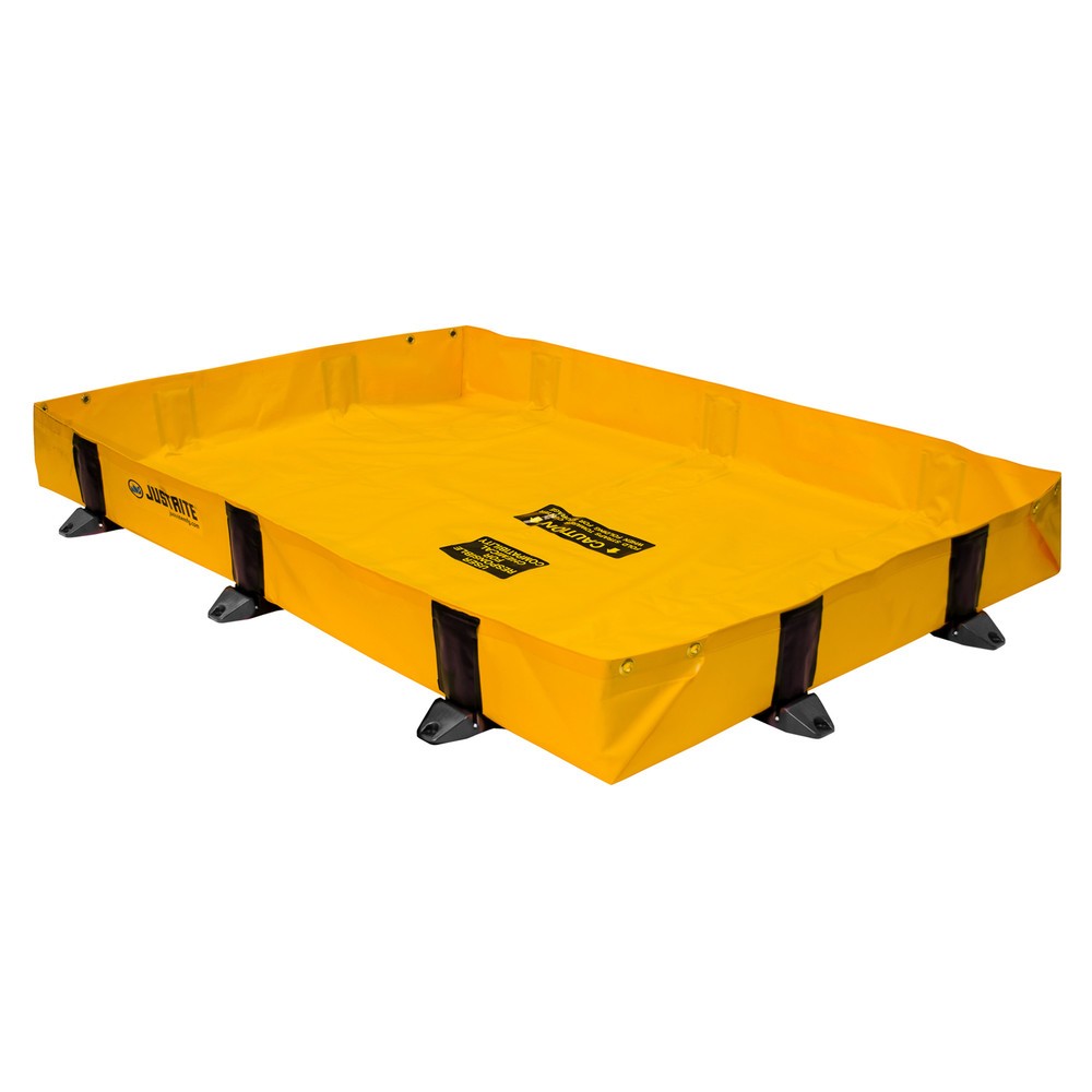 Product afbeelding: Justrite® vouw-lekbak van polyester QuickBerm® Lite, inhoud 451 l