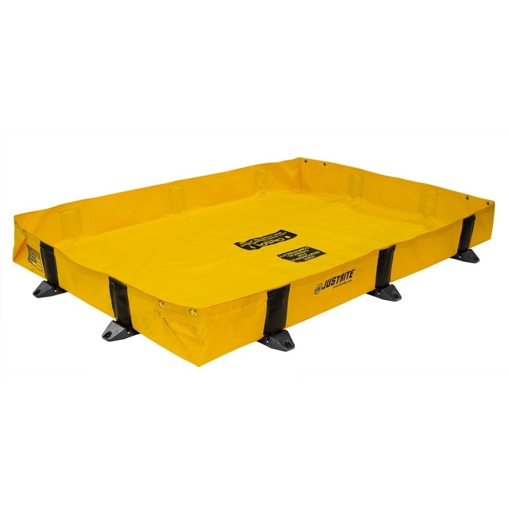 Product afbeelding: Justrite® vouw-lekbak van polyester QuickBerm® Lite, inhoud 602 l