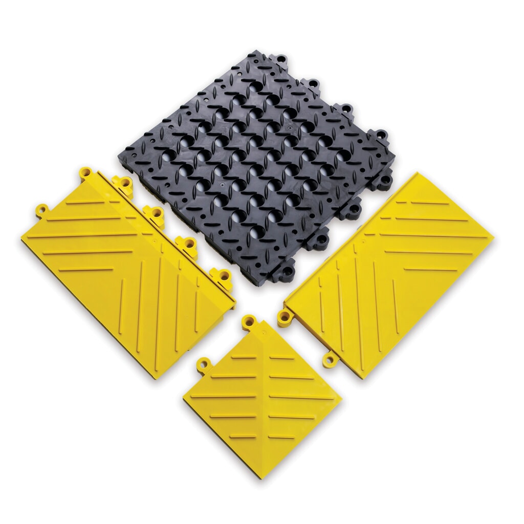 Tegel voor vloerplaatsysteem, PVC, geperforeerd, b x d 305 x 305 mm, zwart Product afbeelding: Tegel voor vloerplaatsysteem, PVC, geperforeerd, b x d 305 x 305 mm, zwart