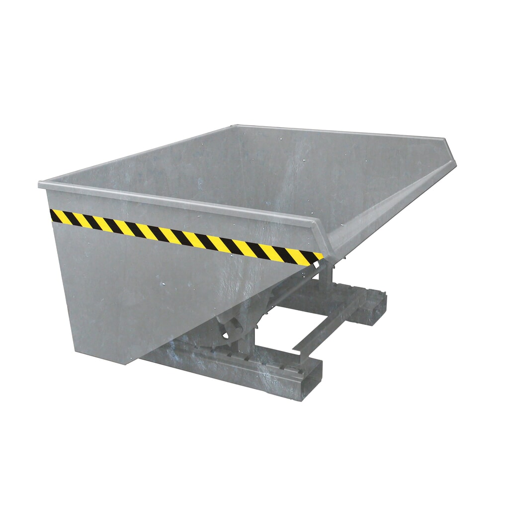 Kanteltank met lopers, volume 0,75 m³, thermisch verzinkt Product afbeelding: Kanteltank met lopers, volume 0,75 m³, thermisch verzinkt