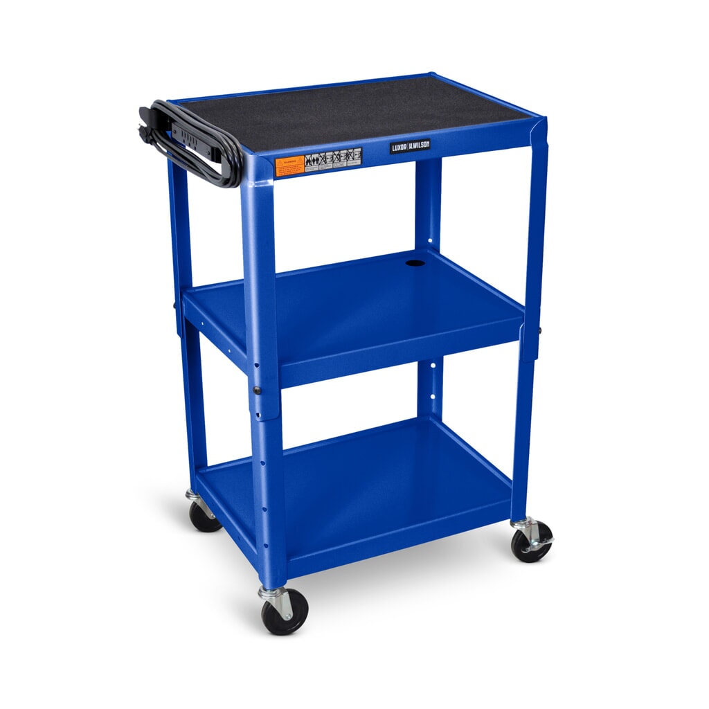 Product afbeelding: Kantoor- en dossierwagen, 3 etages,zwart