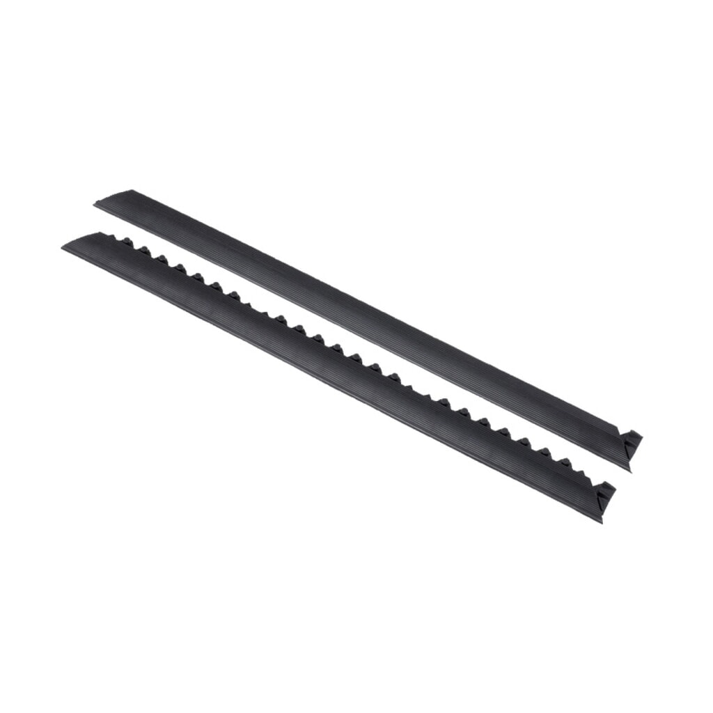 Kantstroken voor vloerplaatsysteem, montagewerkplekken, zonder noppen, bxd 50 x 910 mm, zwart Product afbeelding: Kantstroken voor vloerplaatsysteem, montagewerkplekken, zonder noppen, bxd 50 x 910 mm, zwart