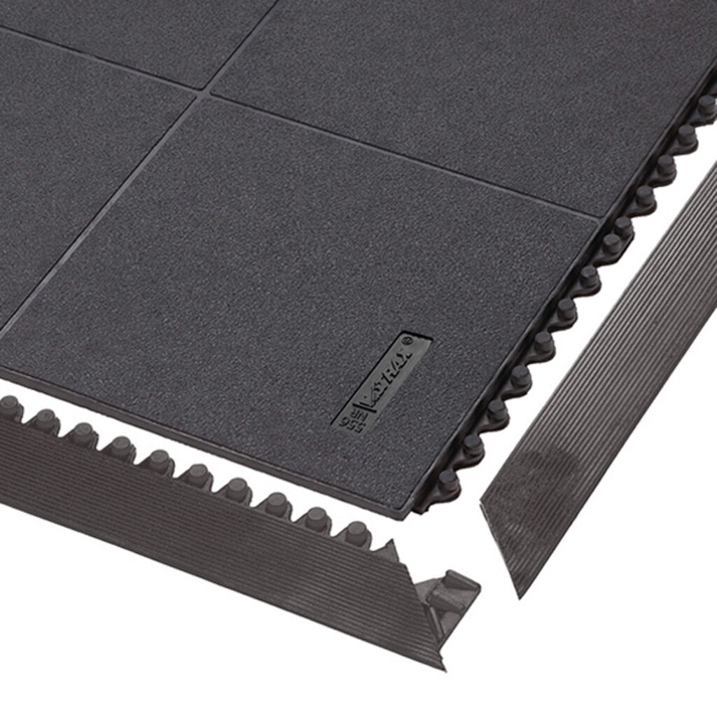 Productafbeelding nr. 2: Kantstroken voor vloerplaatsysteem, montagewerkplekken, zonder noppen, bxd 50 x 910 mm, zwart