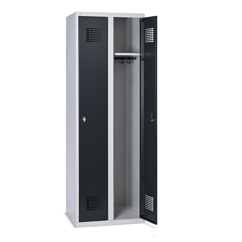 Kast Steinbock®, op de vloer staand, 2 compartimenten, draaivergrendeling, hxbxd 1.800 x 600 x 500 mm, lichtgrijs / antracietgrijs Productafbeelding nr. 5: Kast Steinbock®, op de vloer staand, 2 compartimenten, draaivergrendeling, hxbxd 1.800 x 600 x 500 mm, lichtgrijs / antracietgrijs