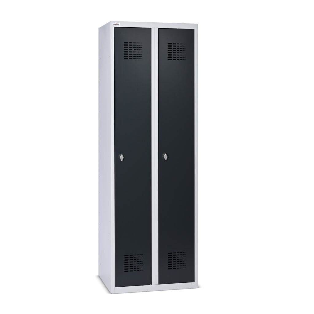 Kast Steinbock®, op de vloer staand, 2 compartimenten, draaivergrendeling, hxbxd 1.800 x 600 x 500 mm, lichtgrijs / antracietgrijs Product afbeelding: Kast Steinbock®, op de vloer staand, 2 compartimenten, draaivergrendeling, hxbxd 1.800 x 600 x 500 mm, lichtgrijs / antracietgrijs