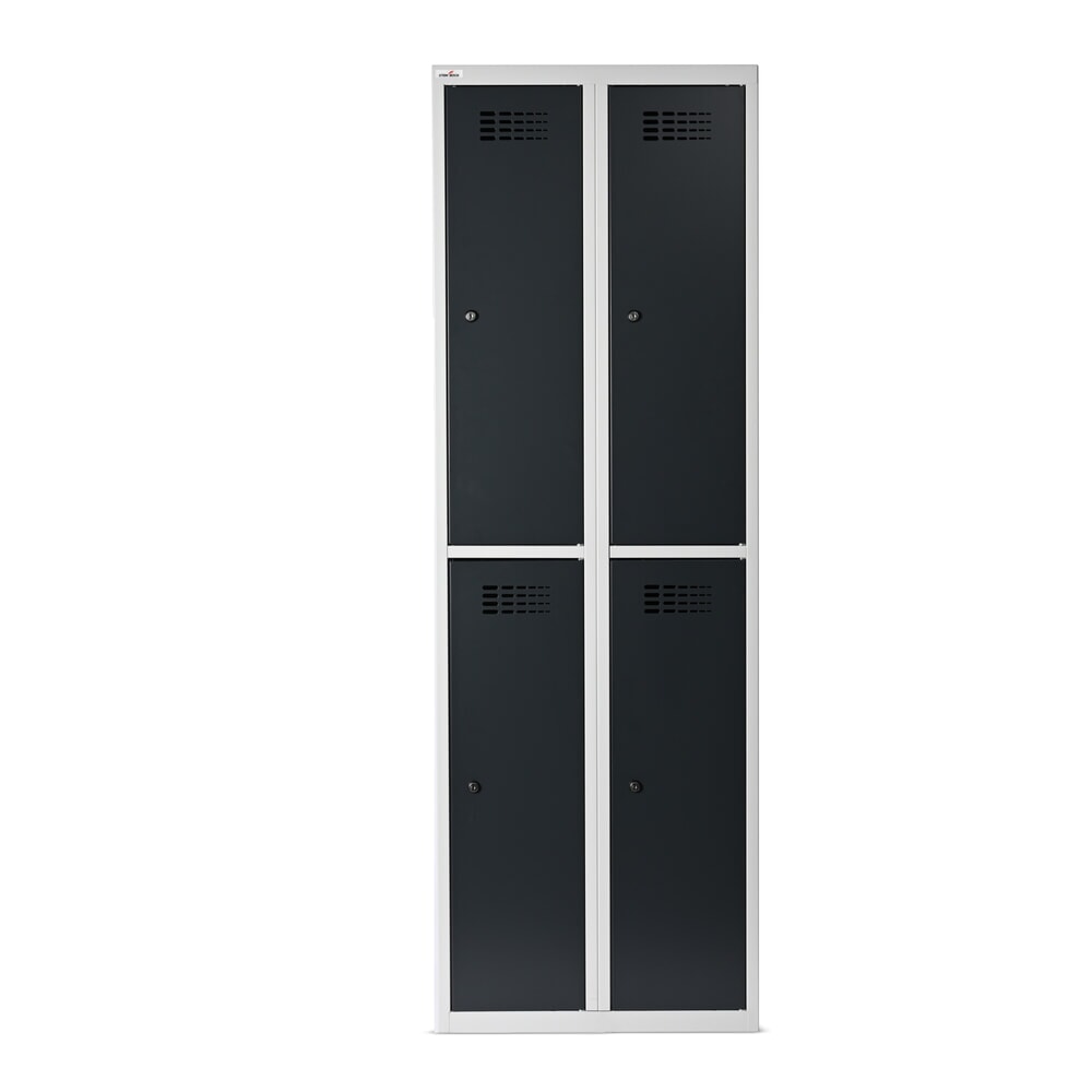 Productafbeelding nr. 4: Kast Steinbock®, op de vloer staand, 2 etages, 4 vakken, cilinderslot, hxbxd 1.800 x 600 x 500 mm, lichtgrijs / antracietgrijs