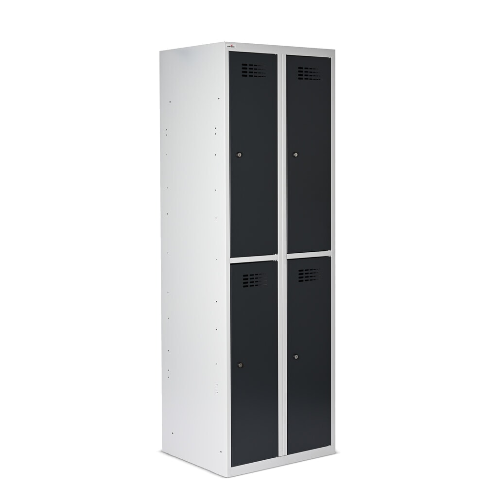 Productafbeelding nr. 5: Kast Steinbock®, op de vloer staand, 2 etages, 4 vakken, cilinderslot, hxbxd 1.800 x 600 x 500 mm, lichtgrijs / antracietgrijs