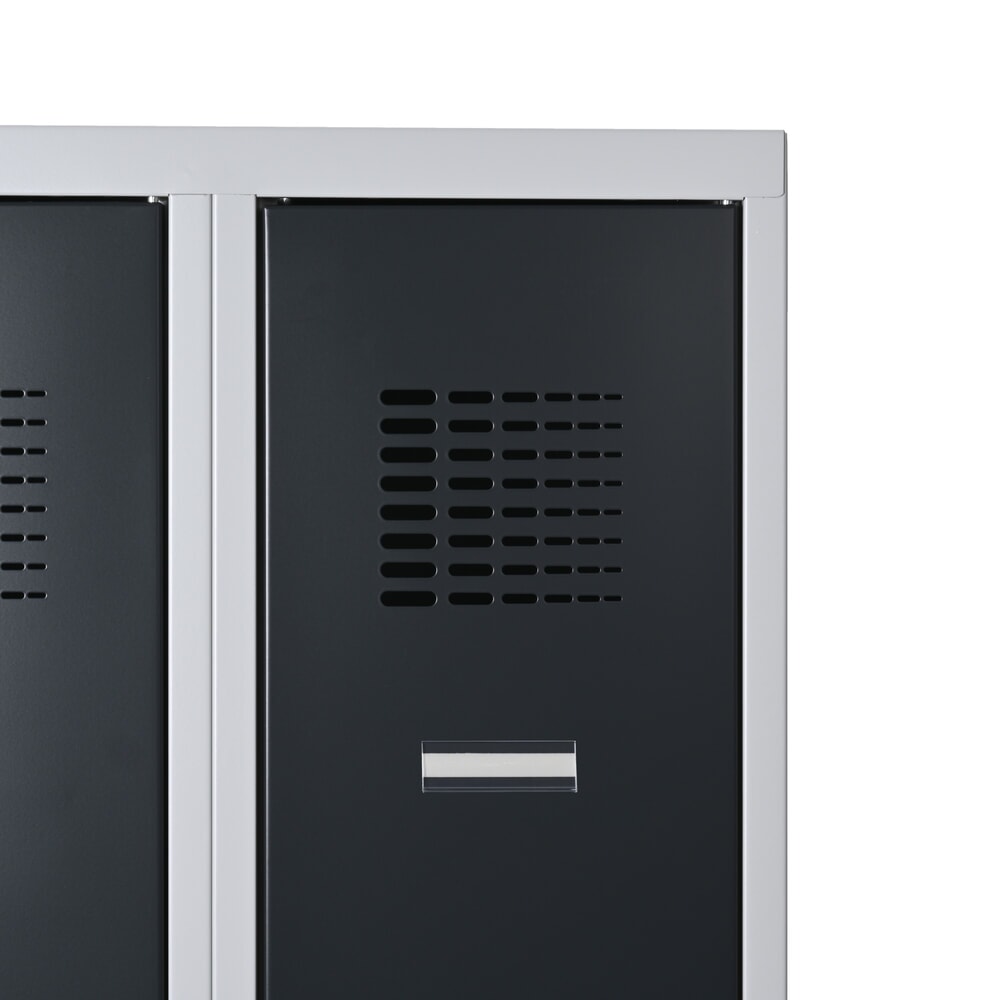 Productafbeelding nr. 6: Dubbele locker Steinbock®, op de vloer staand, 2 compartimenten, centrale scheidingswand, cilinderslot, hxbxd 1.800 x 800 x 500 mm, lichtgrijs / antracietgrijs
