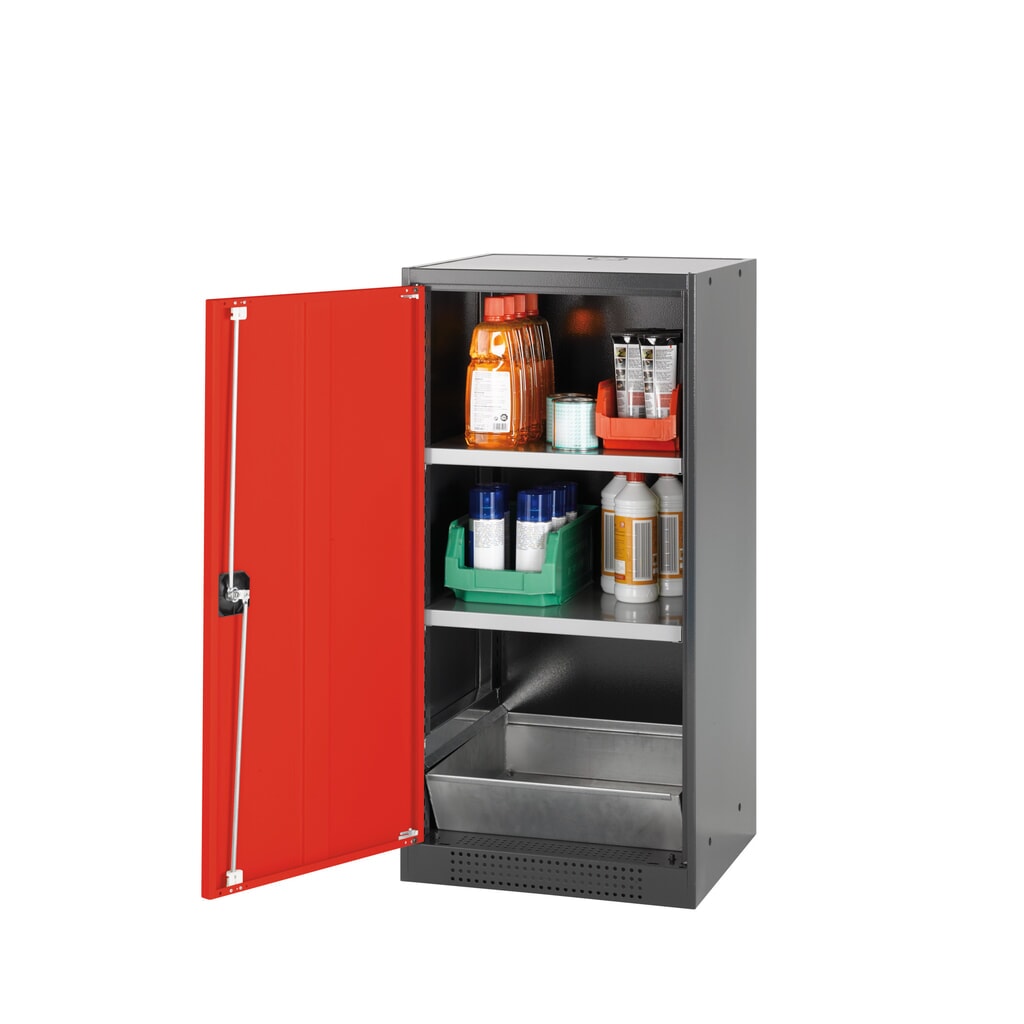 Kast voor chemische en giftige stoffen asecos® met legborden, hxbxd 1.105 x 545 x 520 mm