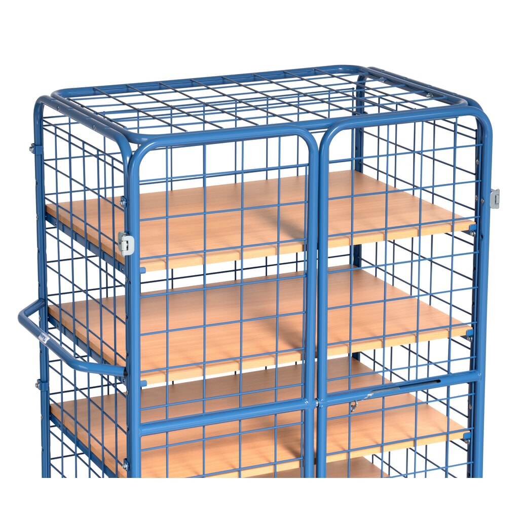 Kastwagen fetra®, draagvermogen 600 kg, gaaswanden, met dubbele draaideur, 5 etages van 1.000 x 600 mm Productafbeelding nr. 4: Kastwagen fetra®, draagvermogen 600 kg, gaaswanden, met dubbele draaideur, 5 etages van 1.000 x 600 mm