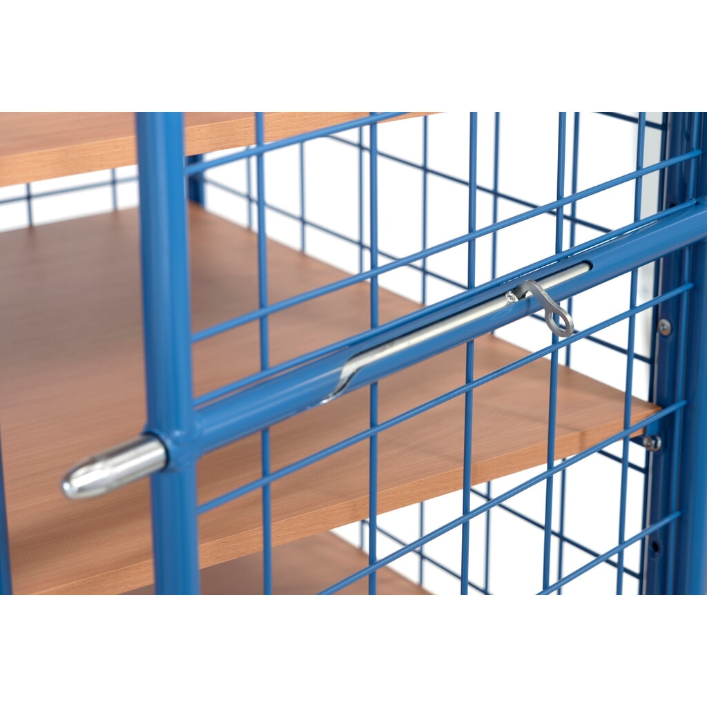 Kastwagen fetra®, draagvermogen 600 kg, gaaswanden, met dubbele draaideur, 5 etages van 1.000 x 600 mm Productafbeelding nr. 6: Kastwagen fetra®, draagvermogen 600 kg, gaaswanden, met dubbele draaideur, 5 etages van 1.000 x 600 mm