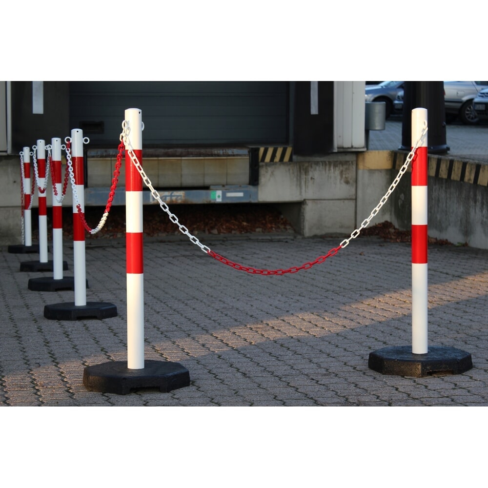 Productafbeelding nr. 4: Kettingpalenset dancop KPS, kunststof ketting 25 m, rood/wit, 6 stuks/VE
