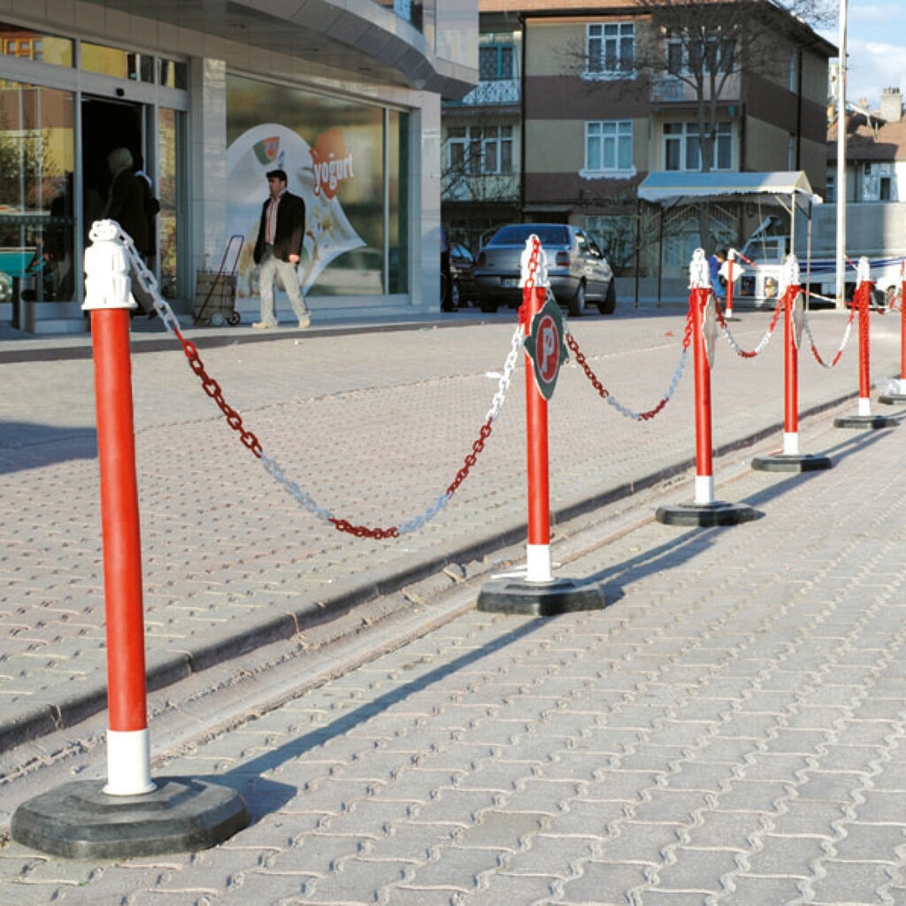 Productafbeelding nr. 2: Kettingwaarschuwingspaal, Ø 63 mm, rood