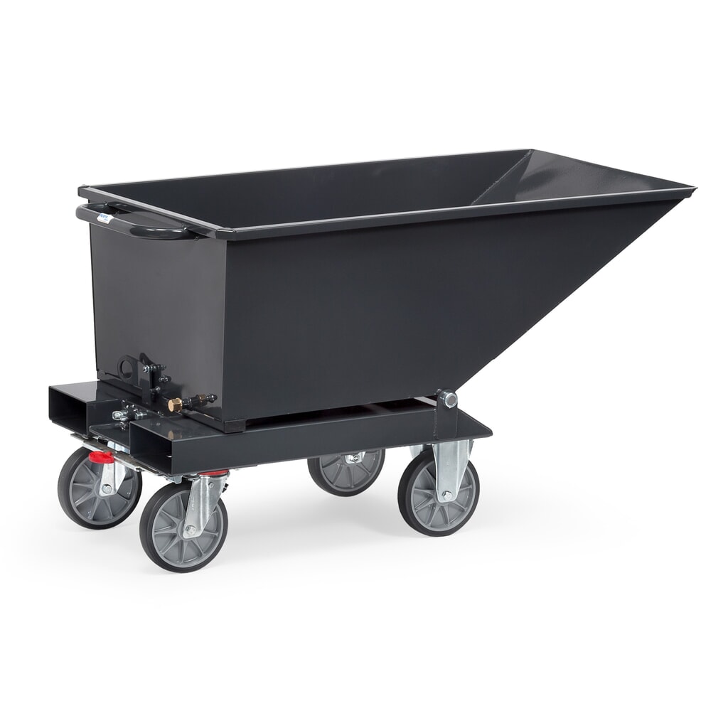 Kiepbak fetra® met wielen, 0,25 m³, antracietgrijs Productafbeelding nr. 7: Kiepbak fetra® met wielen, 0,25 m³, antracietgrijs