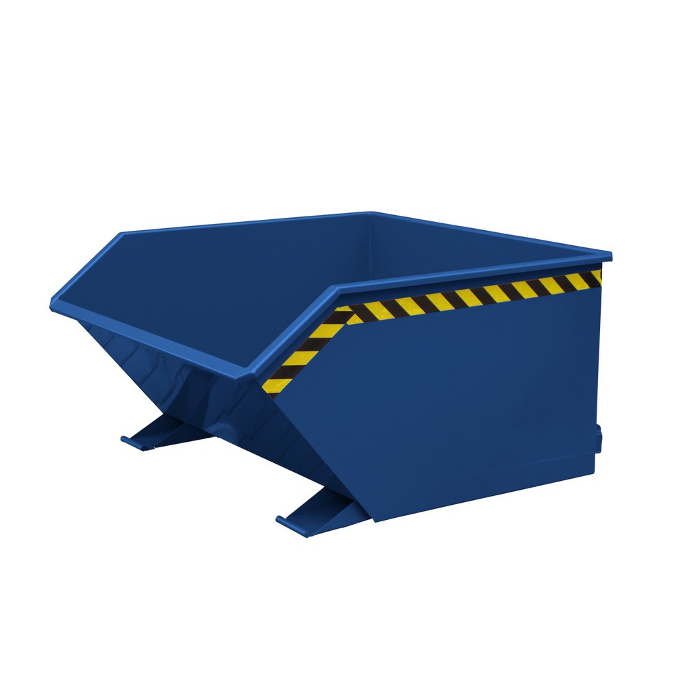 Product afbeelding: Kantelbak met automatisch uitrollen, lage hoogte, volume 0.3 m³, gentiaanblauw