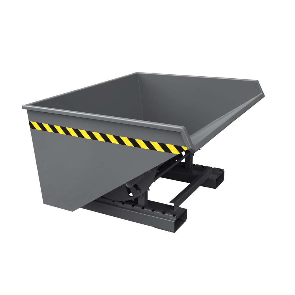Eichinger® zware last kiepcontainer met afrolskennen, 1.500 kg, 1.250 liter, antracietgrijs Product afbeelding: Eichinger® zware last kiepcontainer met afrolskennen, 1.500 kg, 1.250 liter, antracietgrijs