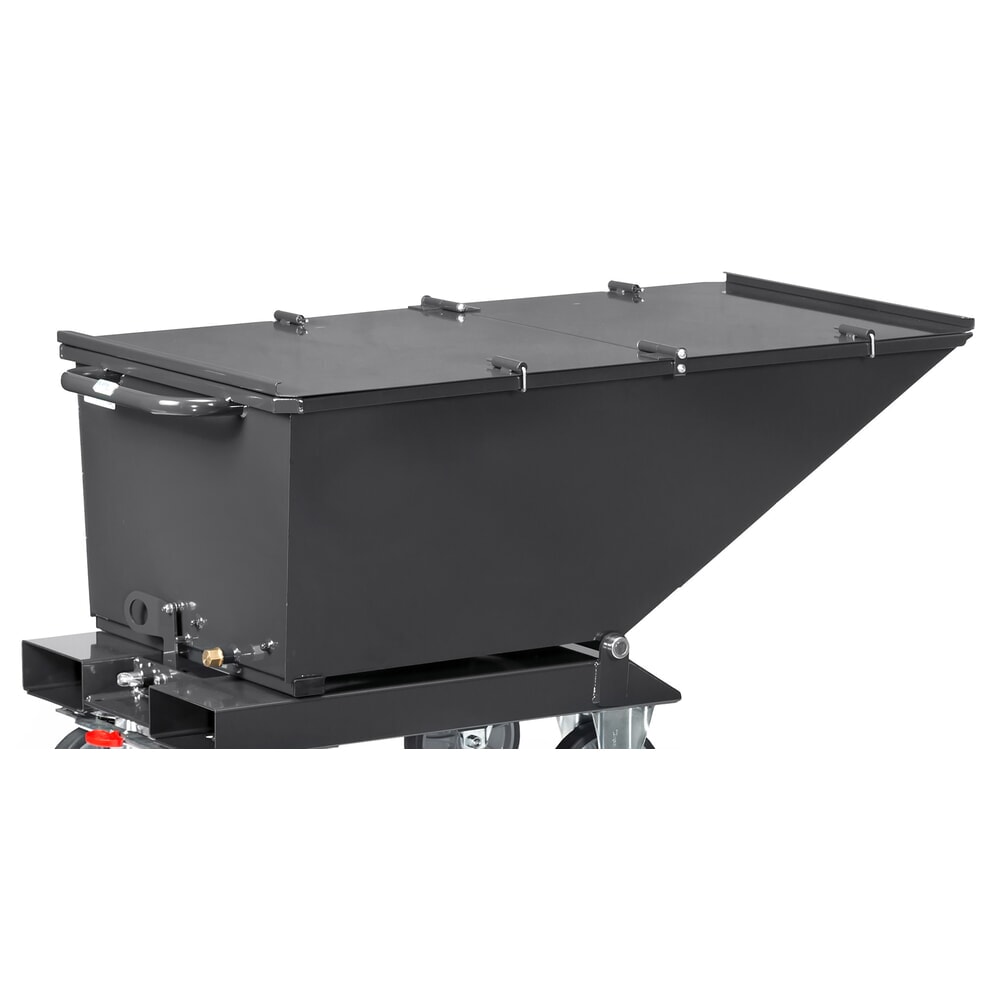 Product afbeelding: Klapdeksel voor kiepbak fetra®, met wielen, antracietgrijs, 0,25 m³
