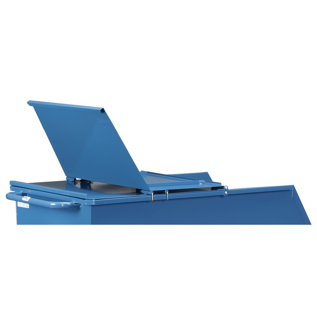 Productafbeelding nr. 3: Klapdeksel voor kiepbak fetra®, met wielen, blauw, 0,45 m³
