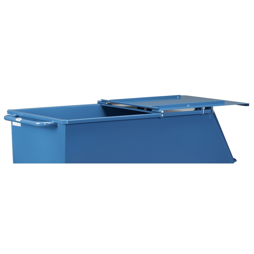 Productafbeelding nr. 4: Klapdeksel voor kiepbak fetra®, met wielen, blauw, 0,45 m³