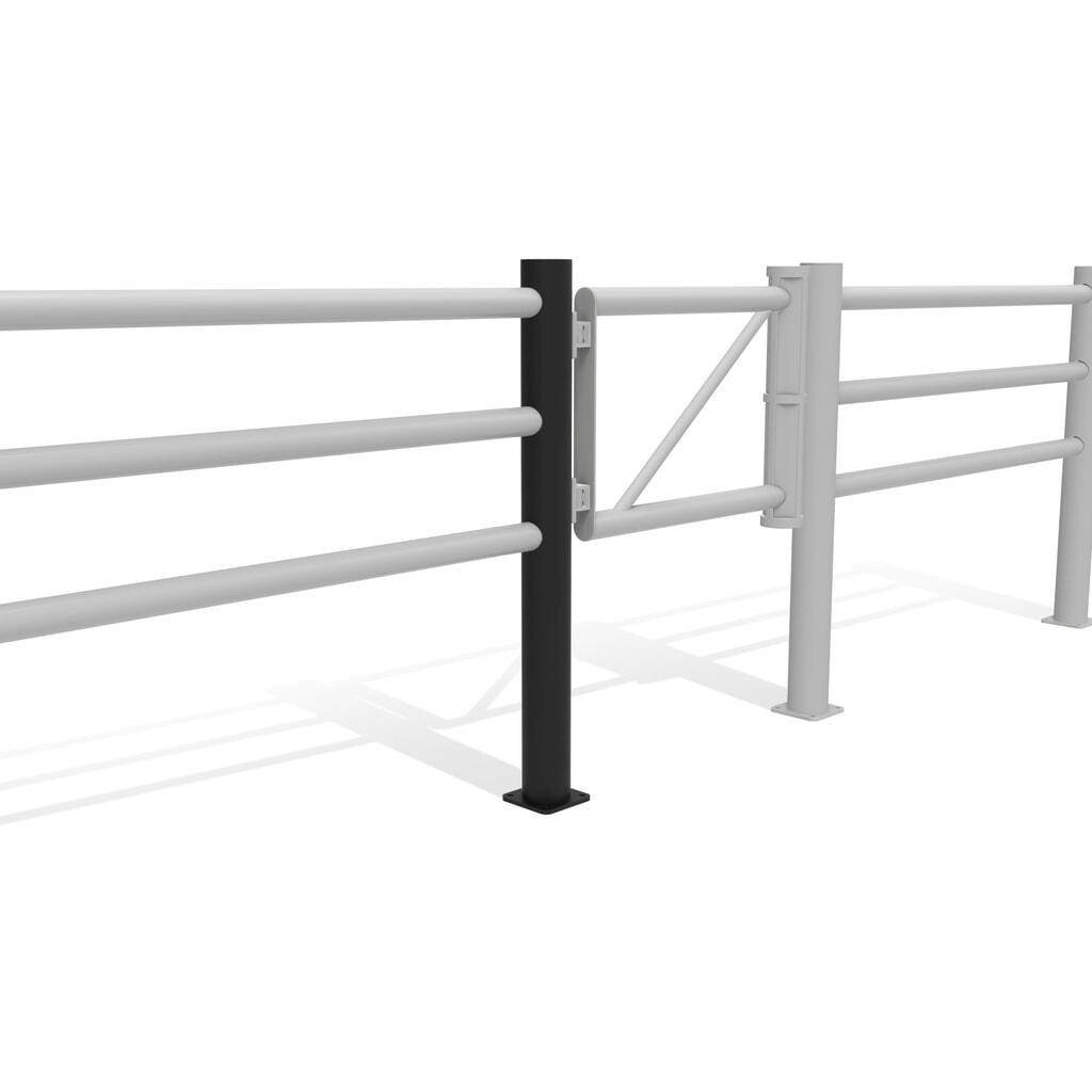 Klapdeur-middenpaal voor veiligheidshek ‘Delta‘, Ø 110 mm, hoogte 1.200 mm Productafbeelding nr. 11: Klapdeur-middenpaal voor veiligheidshek ‘Delta‘, Ø 110 mm, hoogte 1.200 mm