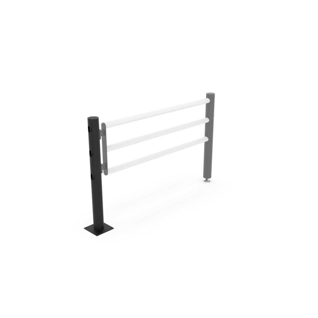 Klapdeur-middenpaal voor veiligheidshek ‘Delta‘, Ø 110 mm, hoogte 1.200 mm, 90° Productafbeelding nr. 12: Klapdeur-middenpaal voor veiligheidshek ‘Delta‘, Ø 110 mm, hoogte 1.200 mm, 90°