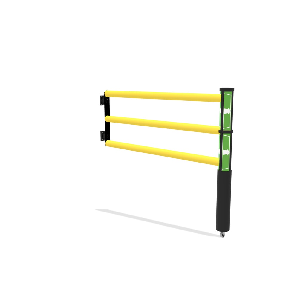 Klapdeur voor veiligheidshek ‘Delta‘, hxb 1.200 x 1.500 mm, met wiel Productafbeelding nr. 2: Klapdeur voor veiligheidshek ‘Delta‘, hxb 1.200 x 1.500 mm, met wiel