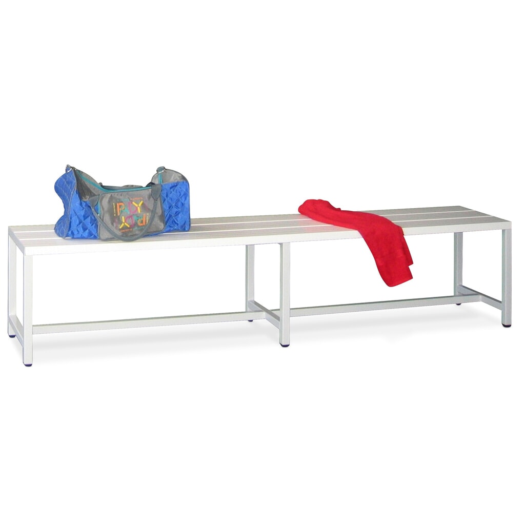 Kleedkamerbank PAVOY, lengte 2.000 mm, zonder schoenenrek, gentiaanblauw Product afbeelding: Kleedkamerbank PAVOY, lengte 2.000 mm, zonder schoenenrek, gentiaanblauw