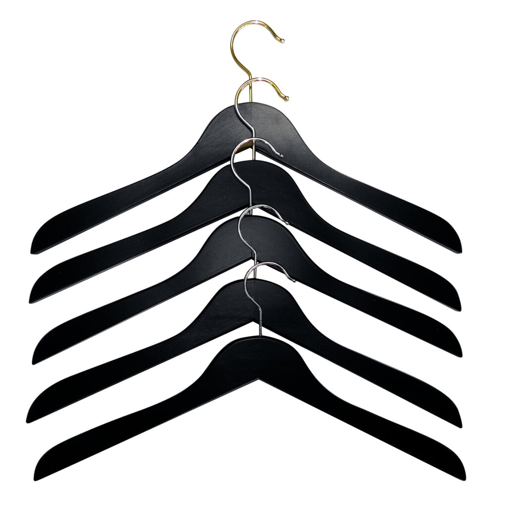 Houten kleerhangers, set van 5 Product afbeelding: Houten kleerhangers, set van 5