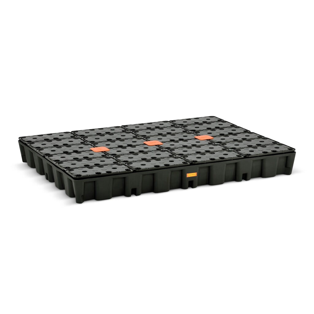 Kleine container-/laboratoriumlekbak CEMO van PE, opvangvolume 250 l, met PE-rooster Product afbeelding: Kleine container-/laboratoriumlekbak CEMO van PE, opvangvolume 250 l, met PE-rooster