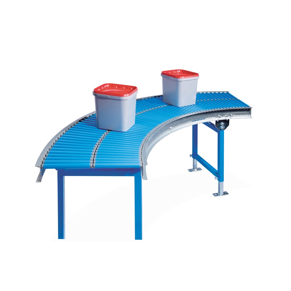 Productafbeelding nr. 3: Kleine rollenbaan, rollen van kunststof, 90° bocht, veeras, Ø 20 mm, breedte 200 mm