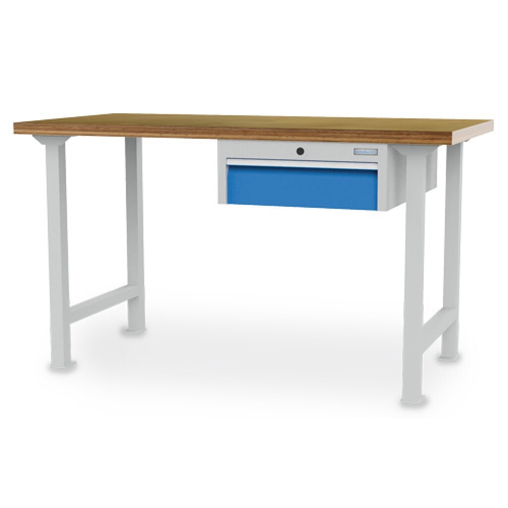 Koppelbare werkbank Bedrunka+Hirth R 18-24, hxbxd 859 x 1.500 x 750 mm, lichtgrijs, lichtblauw, 1 lade 1x150 mm Product afbeelding: Koppelbare werkbank Bedrunka+Hirth R 18-24, hxbxd 859 x 1.500 x 750 mm, lichtgrijs, lichtblauw, 1 lade 1x150 mm