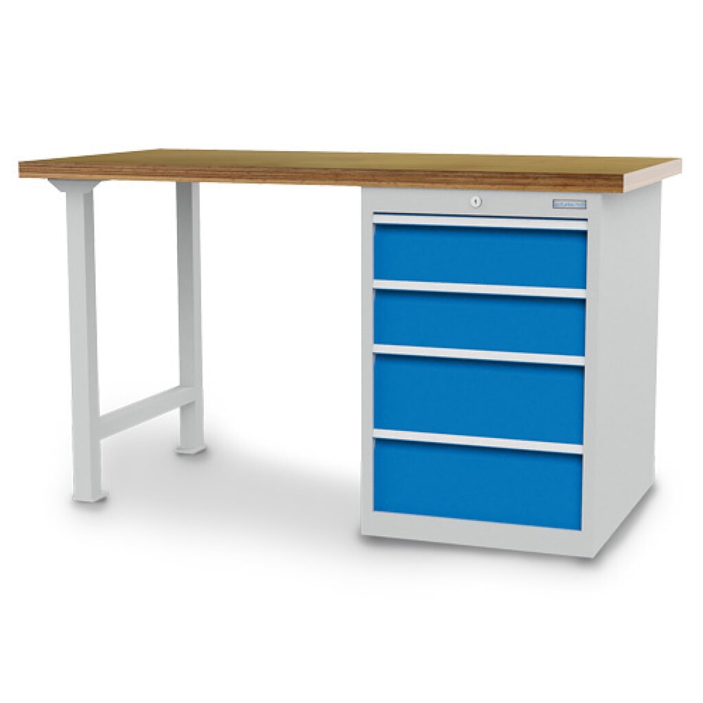 Koppelbare werkbank Bedrunka+Hirth R 18-24, hxbxd 859 x 1.500 x 750 mm, lichtgrijs, lichtblauw, 4 lades 2x150 + 2x200 mm Product afbeelding: Koppelbare werkbank Bedrunka+Hirth R 18-24, hxbxd 859 x 1.500 x 750 mm, lichtgrijs, lichtblauw, 4 lades 2x150 + 2x200 mm