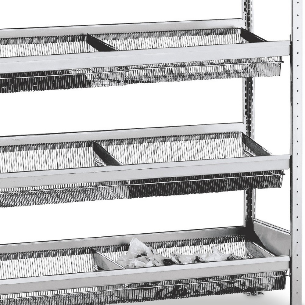 Product afbeelding: Korfniveau voor legbordrek SCHULTE met kleinmazige korven, bxd 1.500 x 400 mm