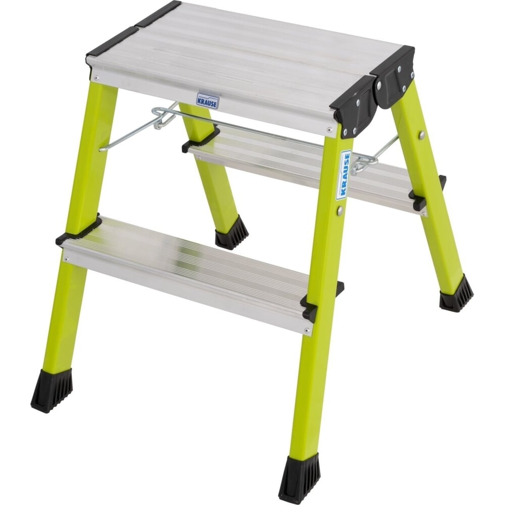 Product afbeelding: KRAUSE® MONTO dubbelzijdig inklapbaar opstapje Rolly 2x2 treden groen