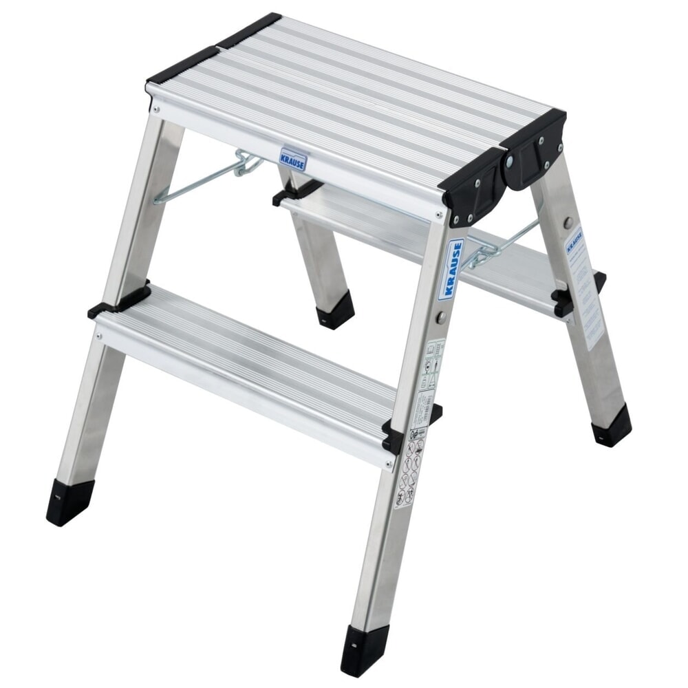 Product afbeelding: KRAUSE® MONTO dubbelzijdig inklapbaar opstapje Treppy 2x2 treden aluminium