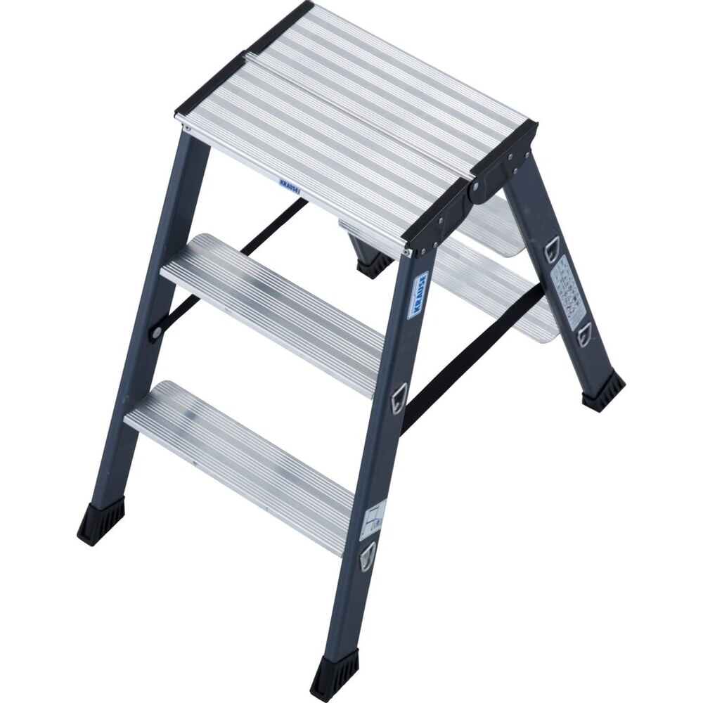 Product afbeelding: KRAUSE® SePro D dubbele ladder, geanodiseerd 2x3 treden