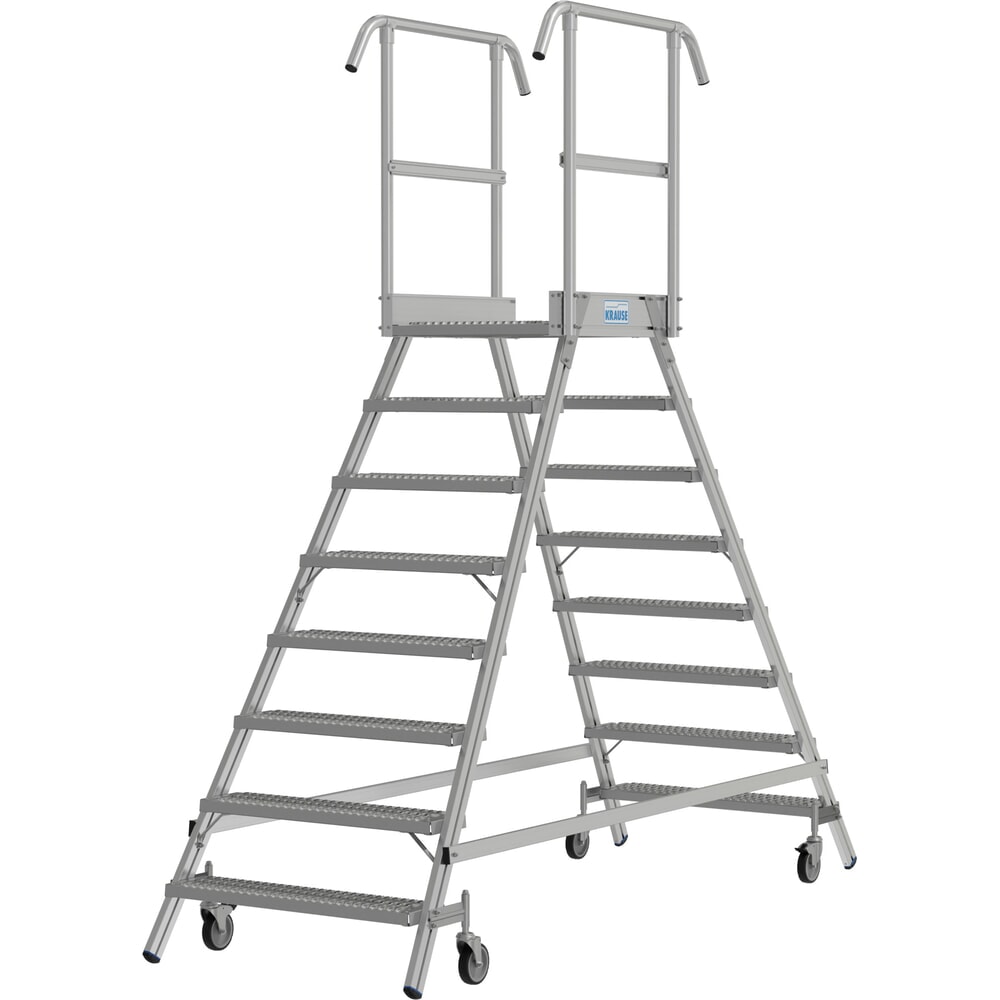 Productafbeelding nr. 14: KRAUSE® STABILO mobiele bordesladder, dubbelzijdig toegankelijk, profielrooster R13, 2 x 8 treden