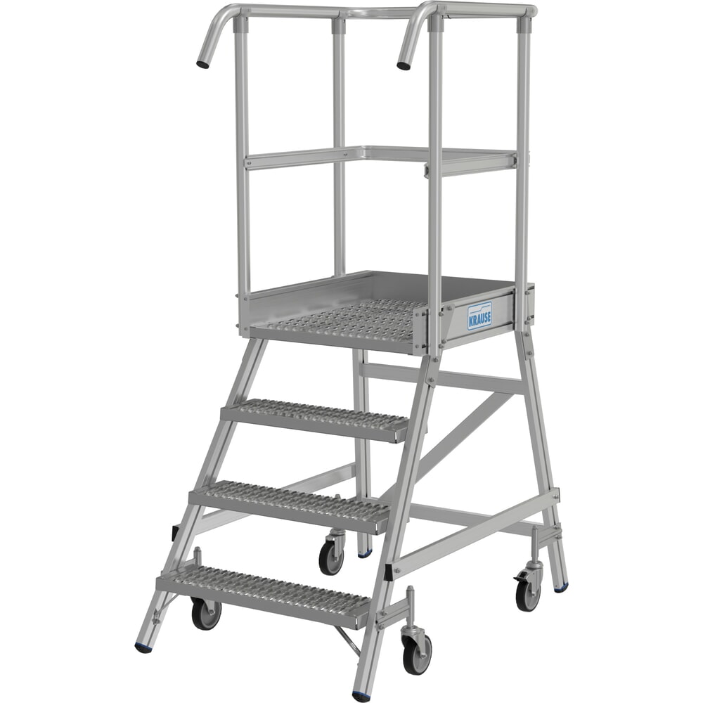 Productafbeelding nr. 2: KRAUSE® STABILO mobiele bordesladder, eenzijdig toegankelijk, profielrooster R13, 4 treden
