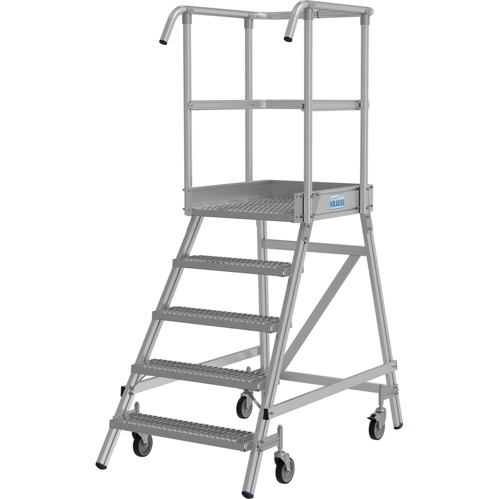 Productafbeelding nr. 2: KRAUSE® STABILO mobiele bordesladder, eenzijdig toegankelijk, profielrooster R13, 5 treden