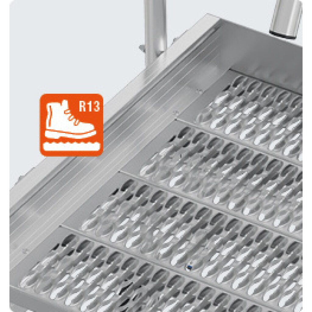 Productafbeelding nr. 4: KRAUSE® STABILO mobiele bordesladder, eenzijdig toegankelijk, profielrooster R13, 2 treden